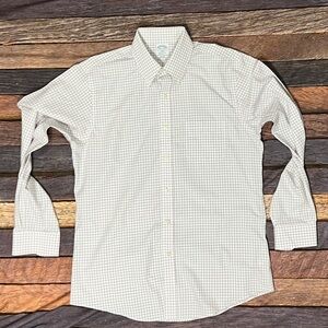 Brooks Brothers Regent Fit Check Dress Interview Shirt Preppy Button Down